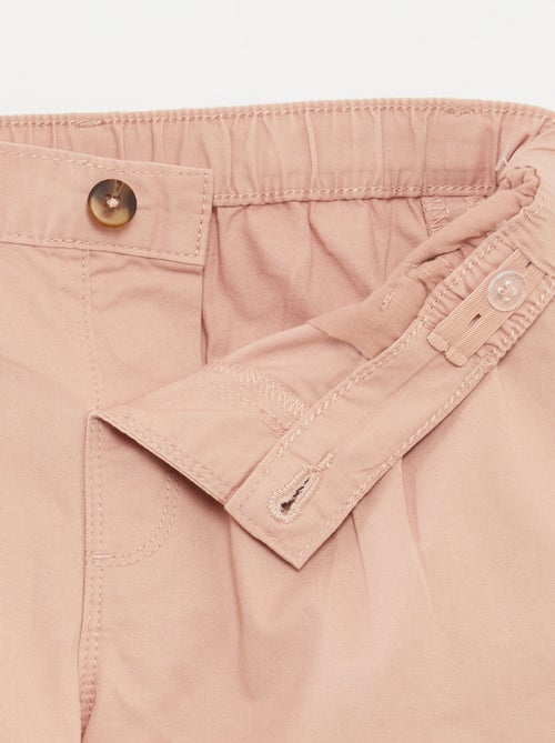 Shorts tinta unita con vita regolabile - Kiabi