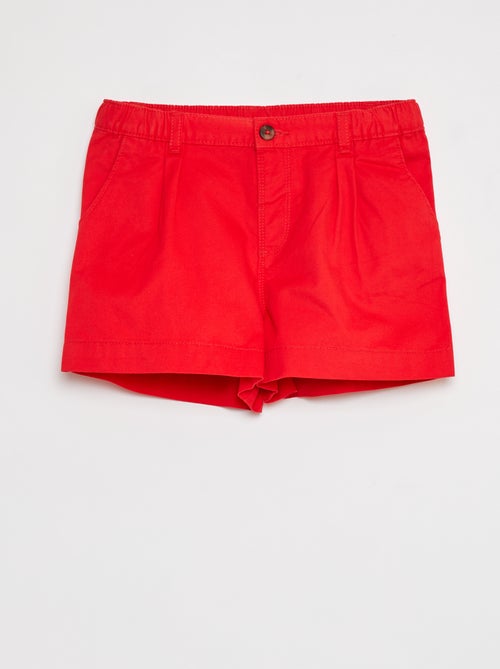 Shorts tinta unita con vita regolabile - Kiabi