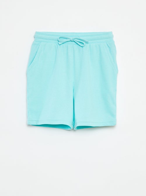 Shorts tinta unita in tessuto goffrato - Kiabi