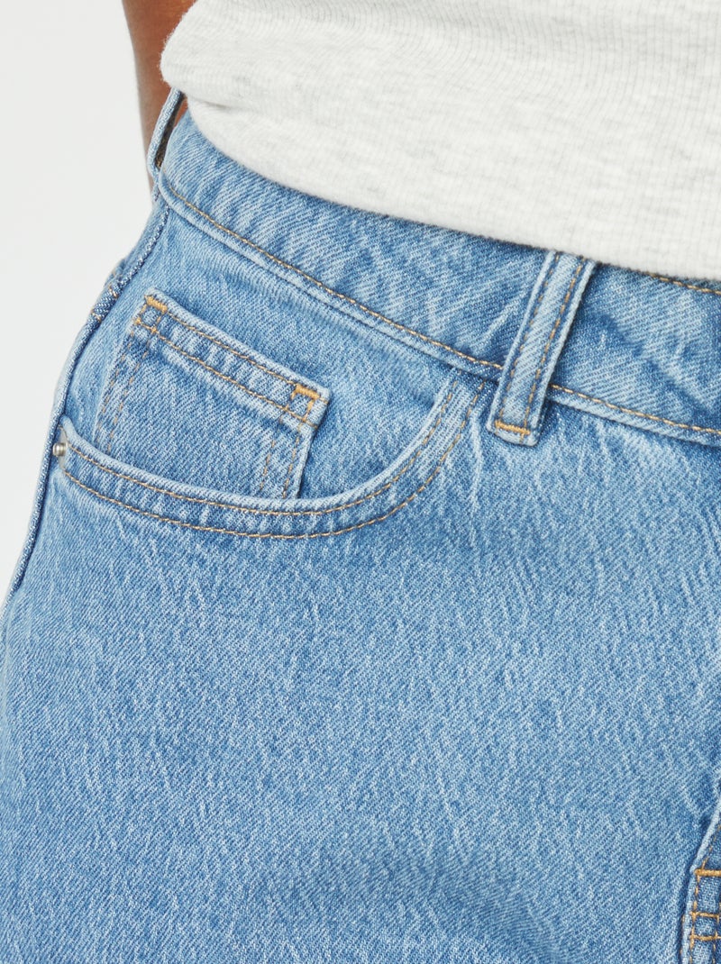 Shorts vita alta in jeans BLU - Kiabi