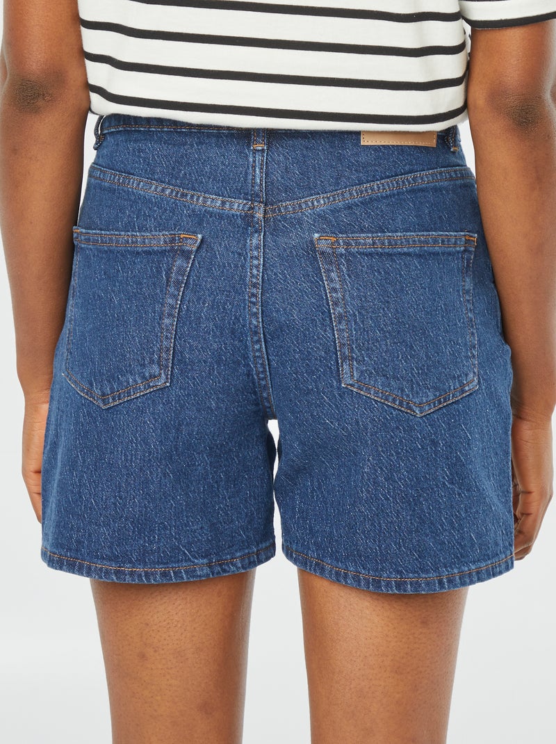 Shorts vita alta in jeans BLU - Kiabi