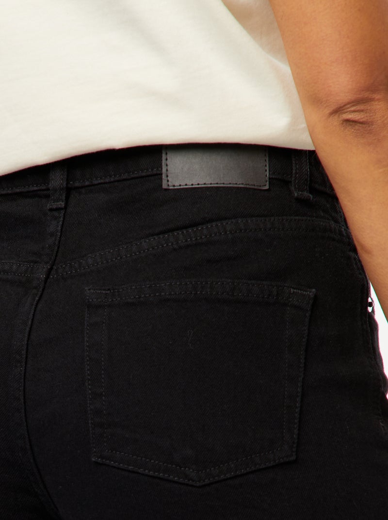 Shorts vita alta in jeans NERO - Kiabi
