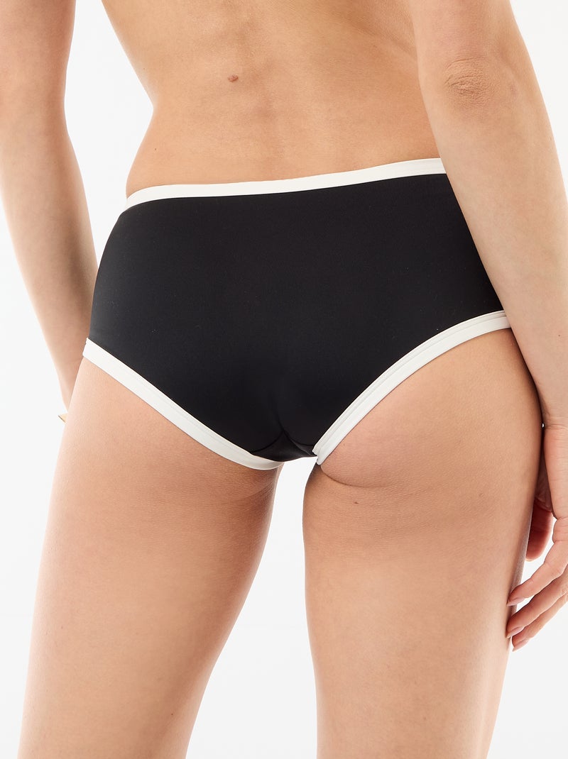 Shorty da bagno con bordi a contrasto Nero - Kiabi