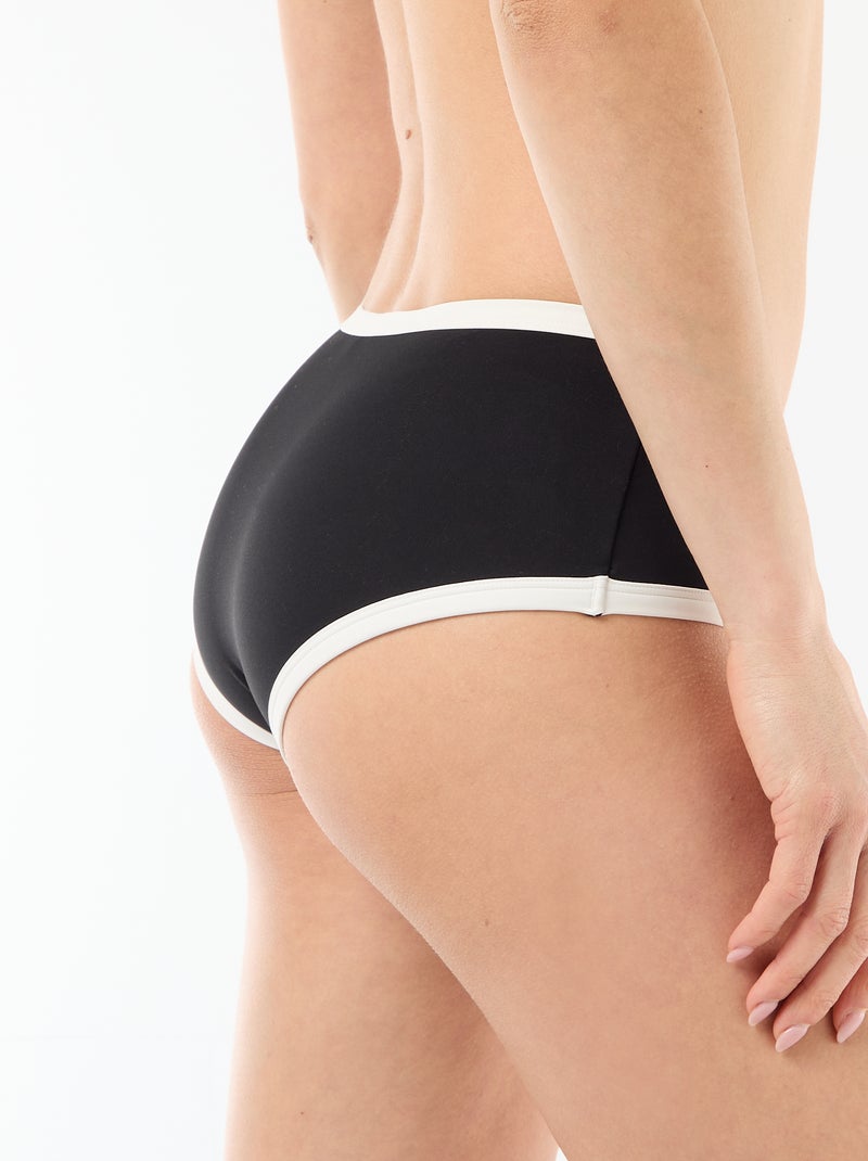Shorty da bagno con bordi a contrasto Nero - Kiabi