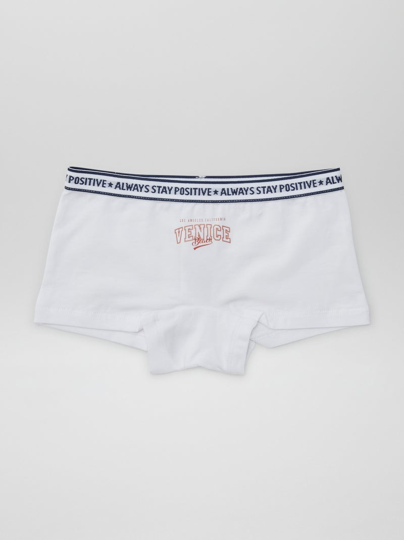 Shorty in jersey - Confezione da 3 BIANCO - Kiabi