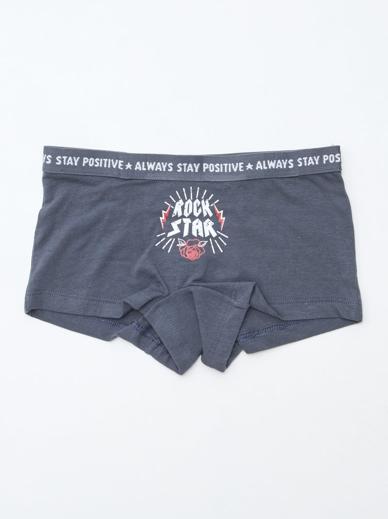 Shorty in jersey - Confezione da 3 Blu - Kiabi