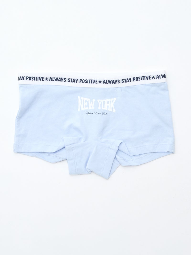 Shorty in jersey - Confezione da 3 Blu - Kiabi