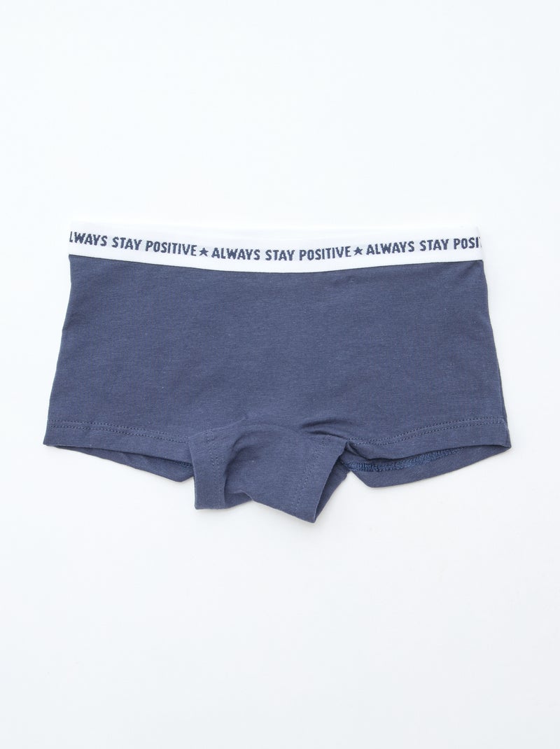 Shorty in jersey - Confezione da 3 Blu - Kiabi