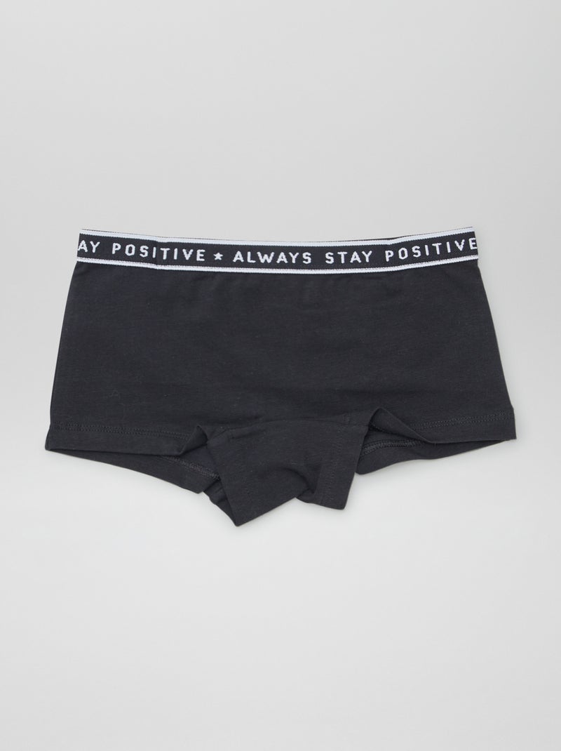 Shorty in jersey - Confezione da 3 NERO - Kiabi