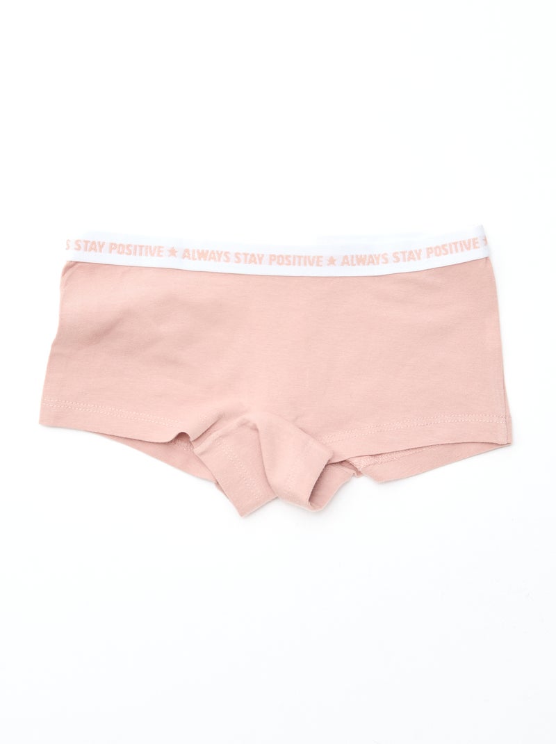 Shorty in jersey - Confezione da 3 Rosa - Kiabi