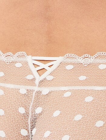 Shorty in pizzo a pois