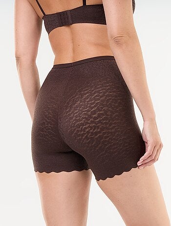 Shorty in pizzo a tinta unita