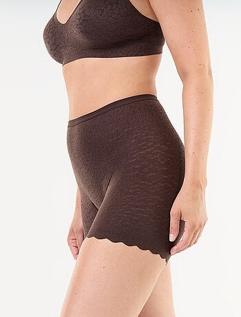Shorty in pizzo a tinta unita