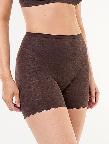 Shorty in pizzo a tinta unita