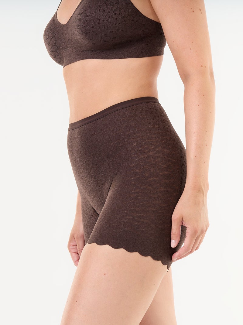 Shorty in pizzo a tinta unita Marrone - Kiabi