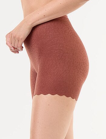 Shorty in pizzo a tinta unita