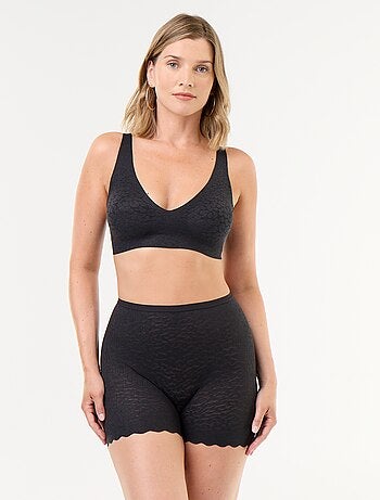 Shorty in pizzo a tinta unita
