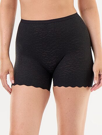 Shorty in pizzo a tinta unita