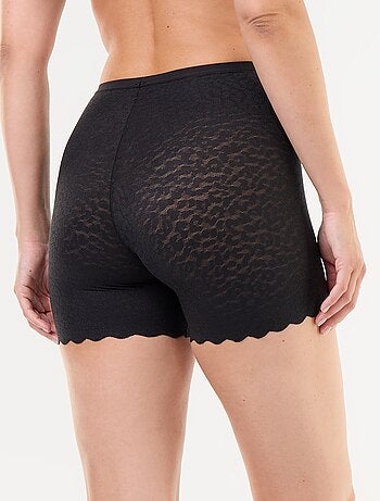 Shorty in pizzo a tinta unita