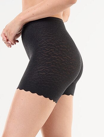 Shorty in pizzo a tinta unita