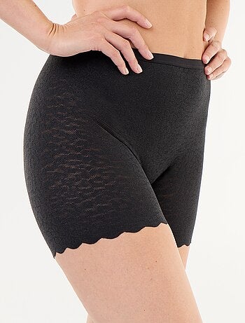 Shorty in pizzo a tinta unita