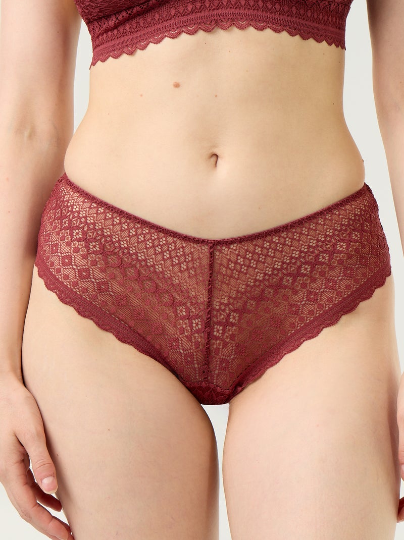 Shorty in pizzo Bordeaux - Kiabi