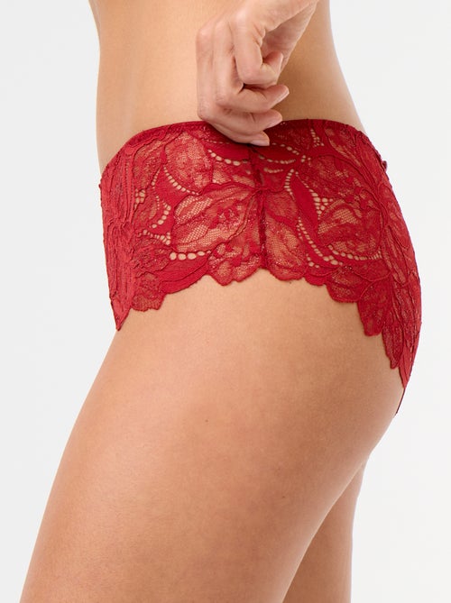 Shorty in pizzo paillettato - Kiabi