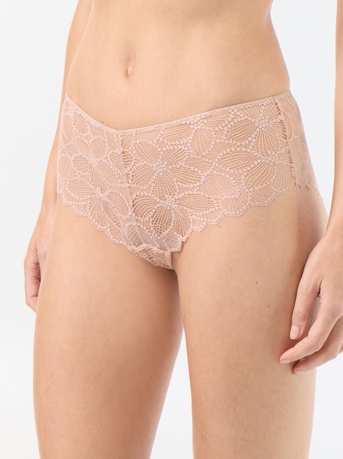 Shorty in pizzo trasparente floreale - Kiabi Shorty in pizzo trasparente floreale - Kiabi