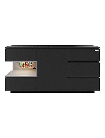 Sideboard con 5 cassetti e vano aperto con LED "Roba" – Minecraft