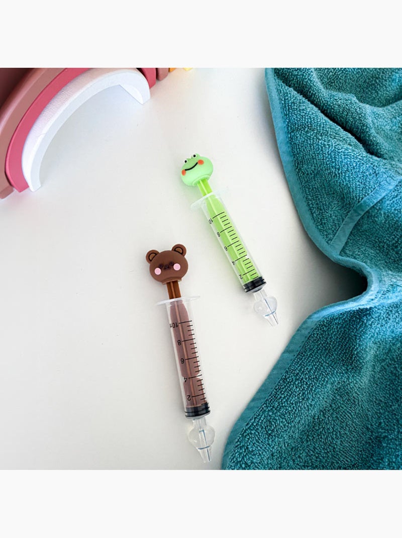 Siringhe riutilizzabili per lavaggio nasale bebé con beccuccio in silicone Verde - Kiabi