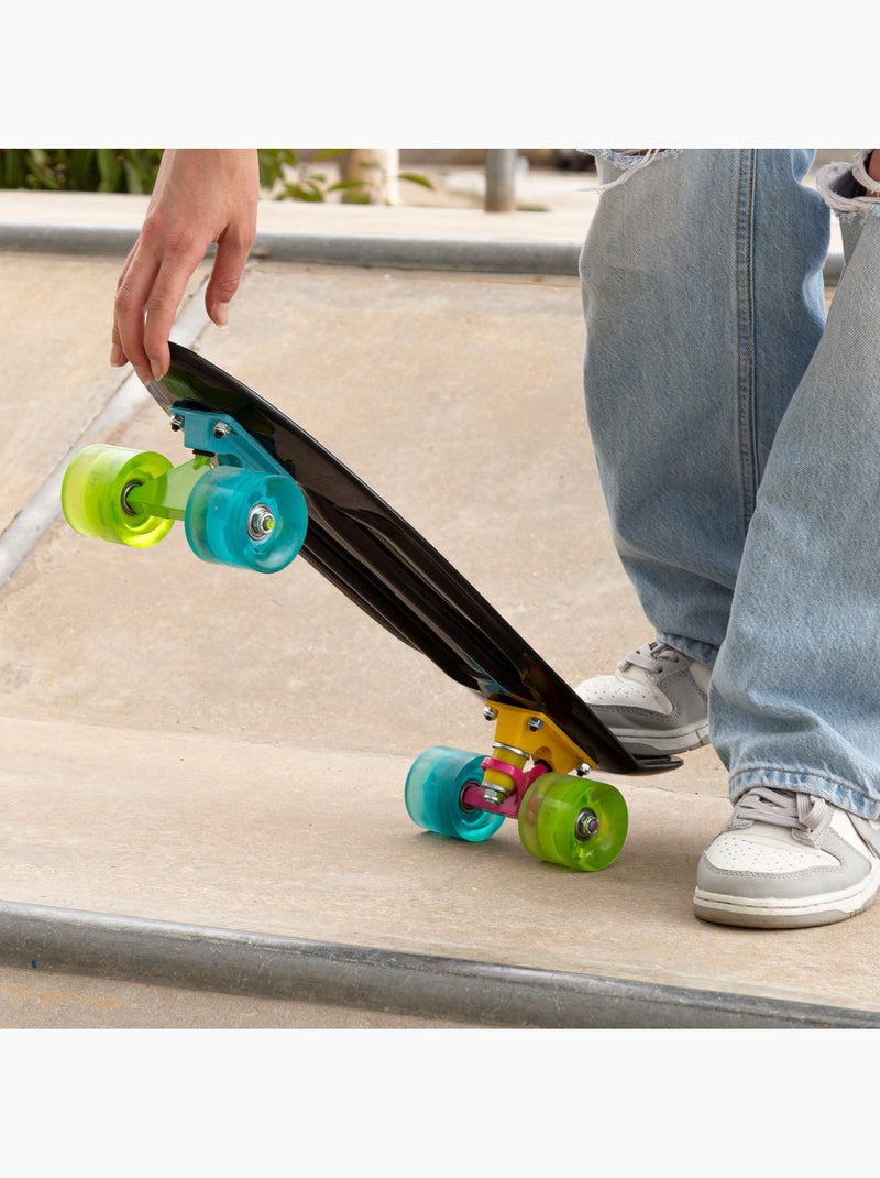 Skateboard a 4 ruote con luci evo Nero - Kiabi