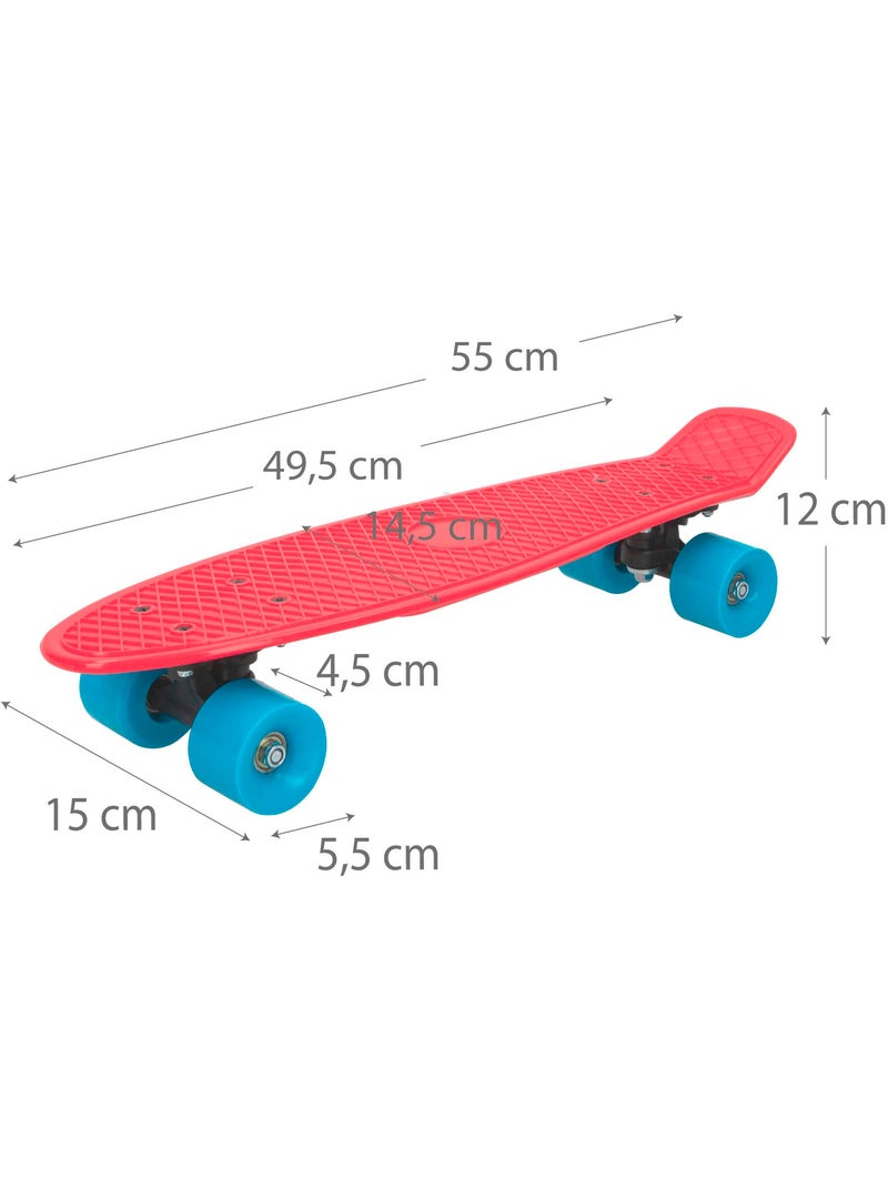 Skateboard con ruote in pvc da 55 cm - rosso N/D - Kiabi