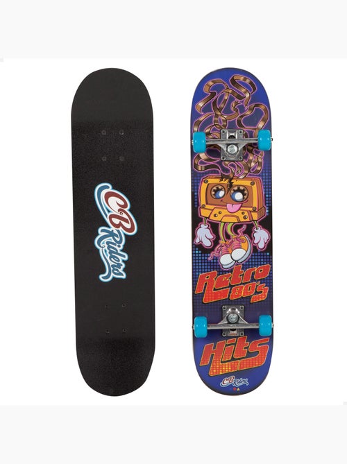 Skateboard in legno retrò anni '80 con asse in alluminio 79x20 cm cb riders - Kiabi