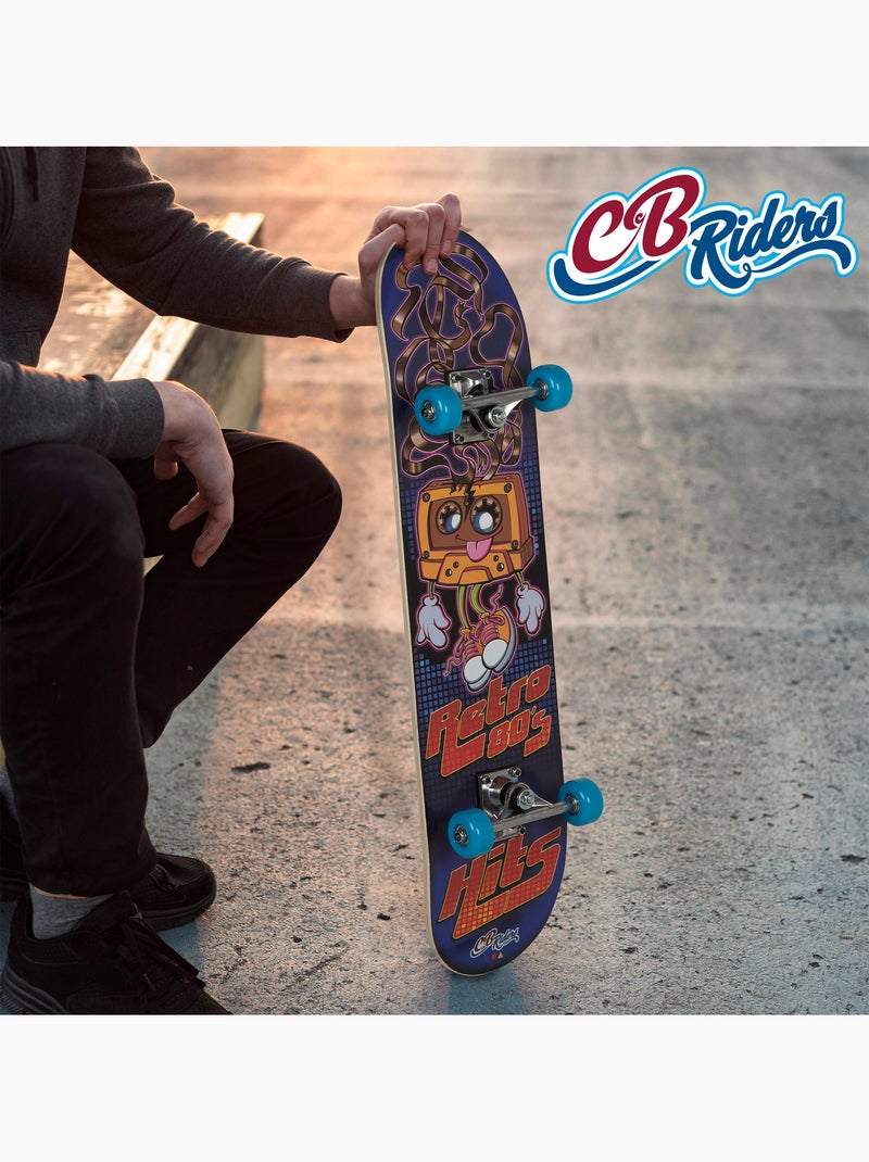 Skateboard in legno retrò anni '80 con asse in alluminio 79x20 cm cb riders N/D - Kiabi