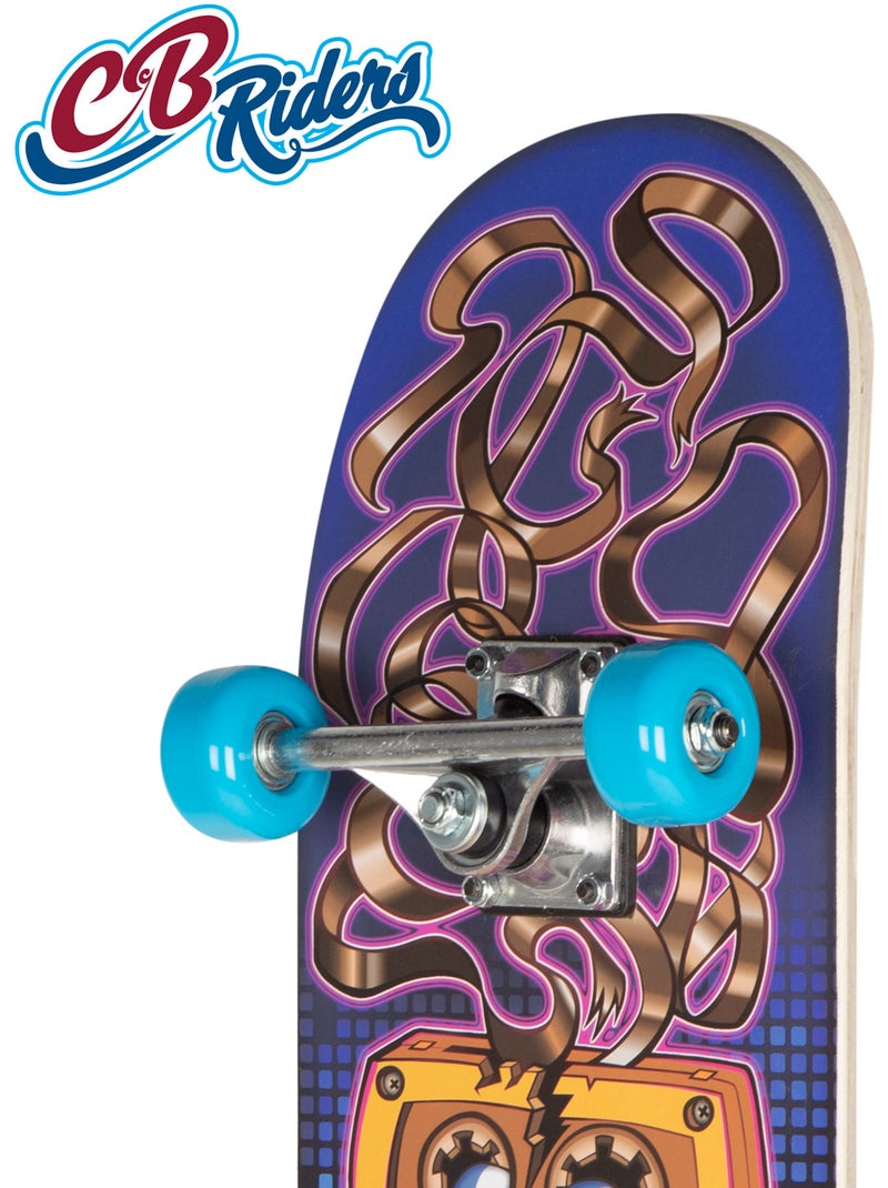 Skateboard in legno retrò anni '80 con asse in alluminio 79x20 cm cb riders N/D - Kiabi