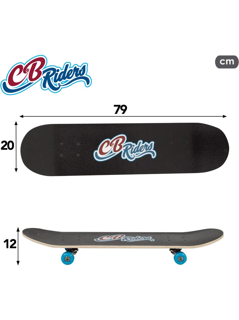 Skateboard in legno retrò anni '80 con asse in alluminio 79x20 cm cb riders N/D - Kiabi