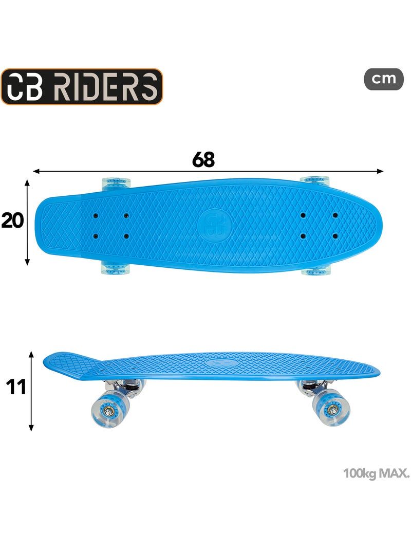 Skateboard per bambini cb riders a 4 ruote blu, 68 cm N/D - Kiabi