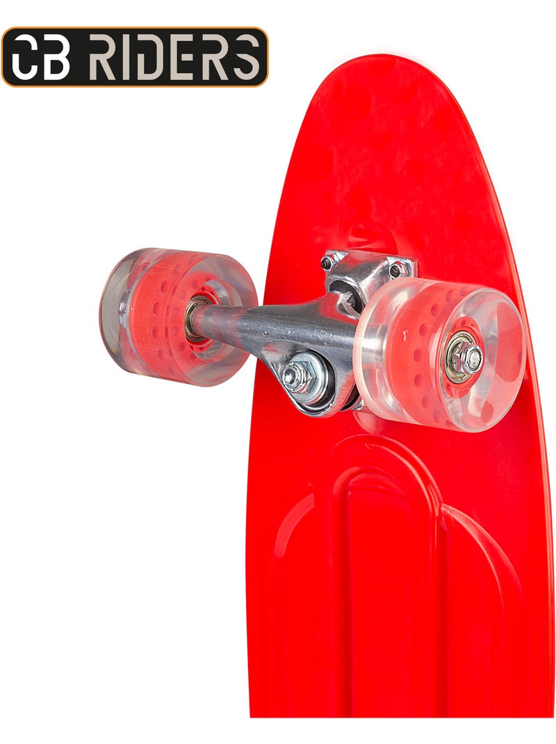Skateboard per bambini cb riders a 4 ruote rosso, 68 cm N/D - Kiabi