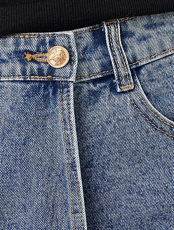 Skort in denim a vita alta