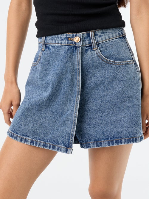 Skort in denim a vita alta - Kiabi