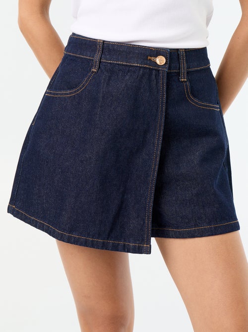 Skort in denim a vita alta - Kiabi