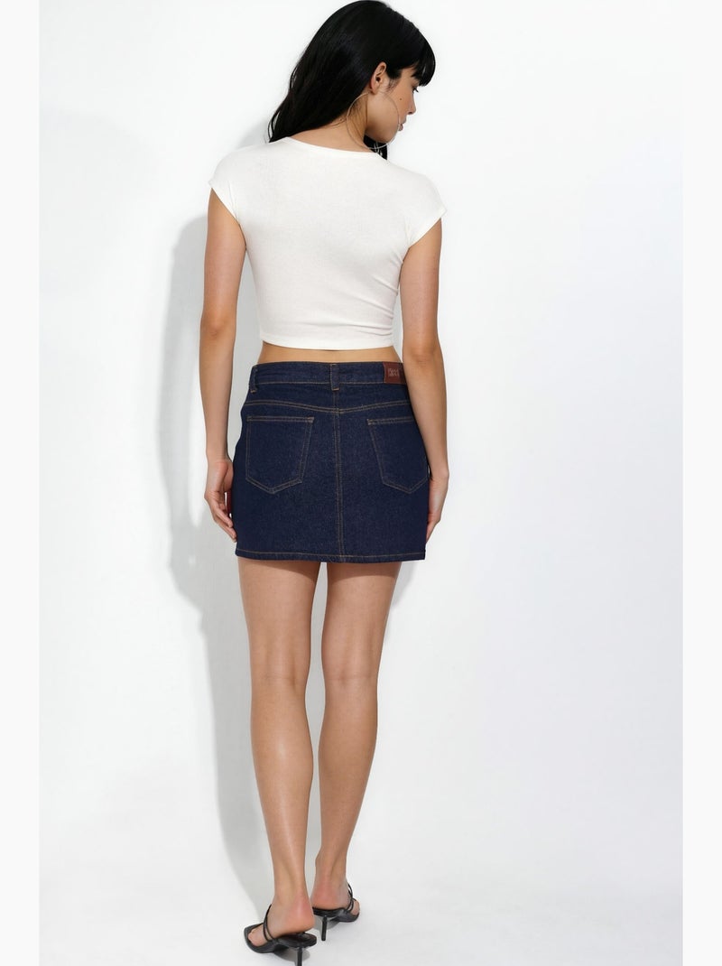 Skort in denim hiccup Blu oltremare - Kiabi