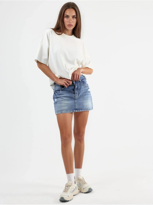 Skort in denim hiccup - Kiabi