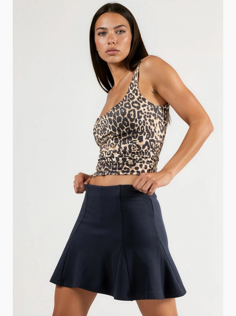 Skort mini plissettato busem Blu marino - Kiabi