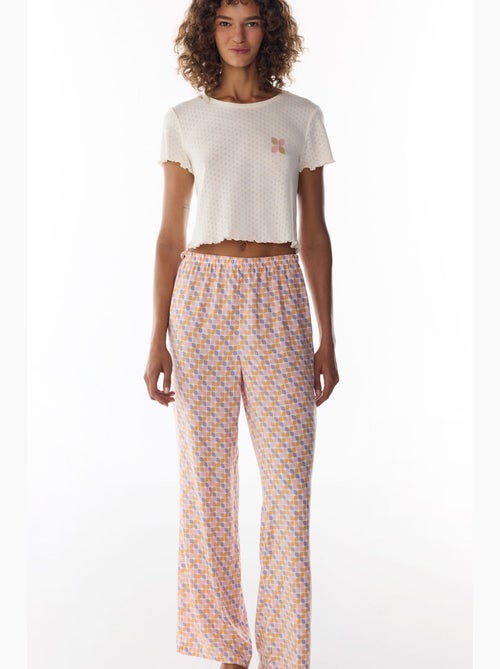 Sleep mode pantalone del pigiama con fantasia rétro penti - Kiabi Sleep mode pantalone del pigiama con fantasia rétro penti - Kiabi