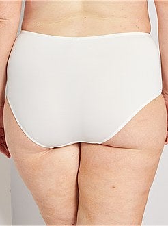 Taglie forti donna - Slip a vita alta con pizzo - Kiabi