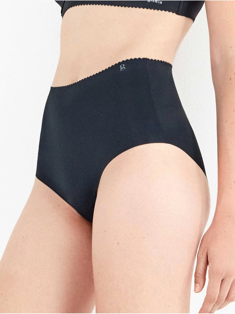 slip a vita alta invisibili tessuto microfibra Nero - Kiabi