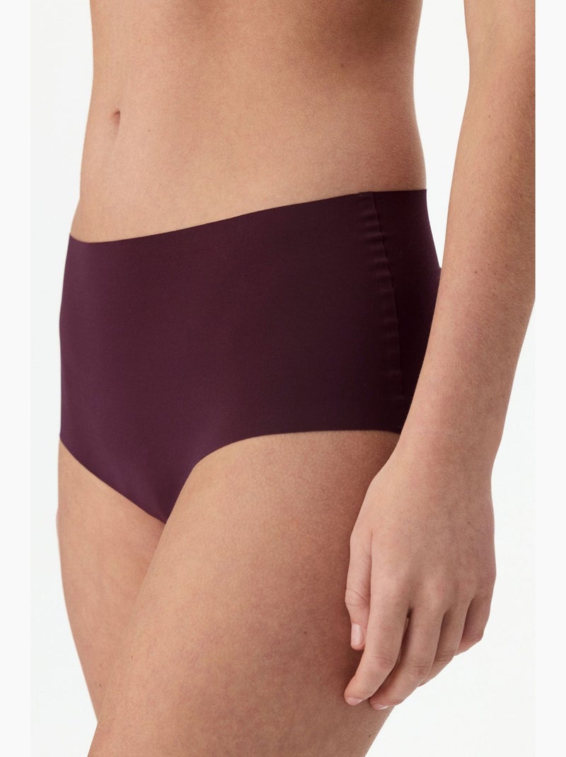 Slip a vita alta tagliati al laser penti Rosso bordeaux - Kiabi