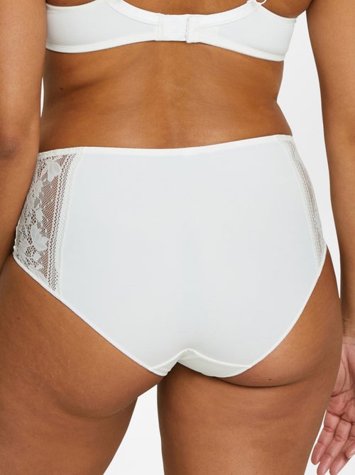 Slip alti in pizzo e microfibra 'Sans complexe' - Kiabi