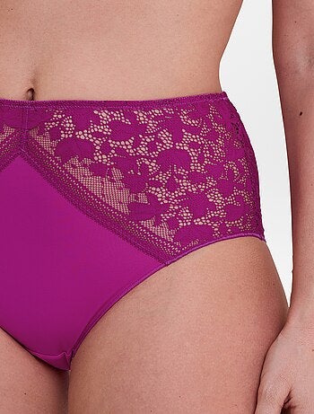 Slip alti in pizzo e microfibra 'Sans complexe'